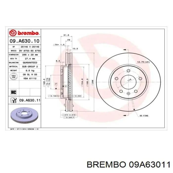 09A63011 Brembo