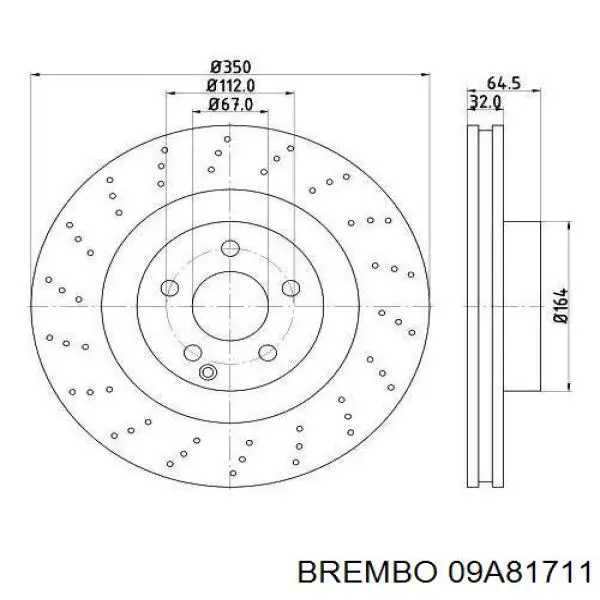 09.A817.11 Brembo диск тормозной передний