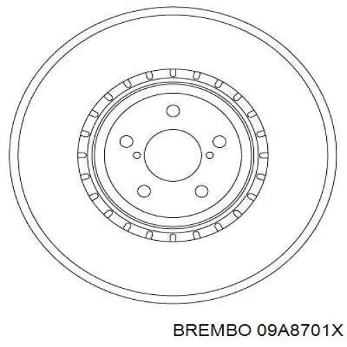 09A8701X Brembo Диск тормозной передний