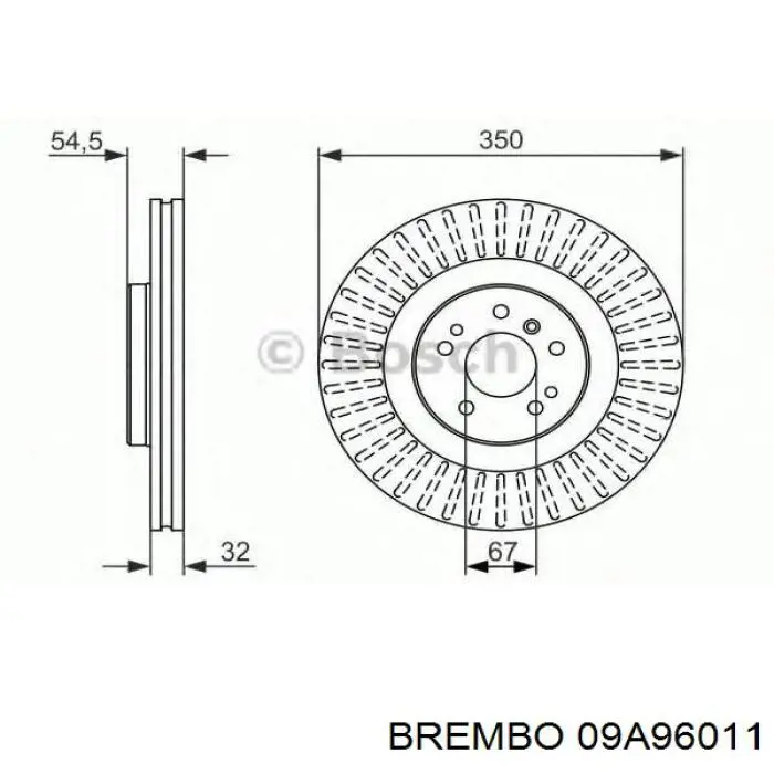 Передний тормозной диск Jurid/Bendix BDS1694HC