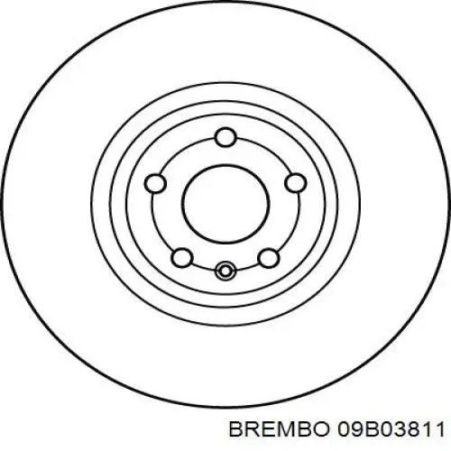 Передние тормозные диски 09B03811 Brembo