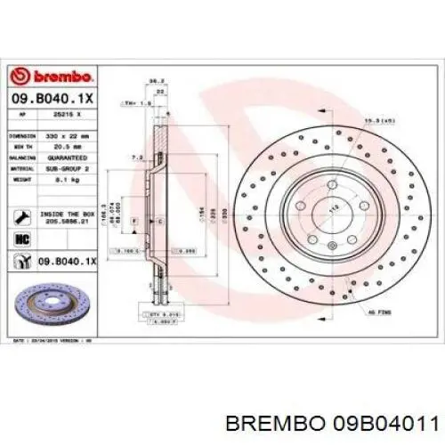 09B04011 Brembo