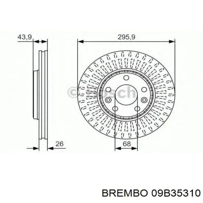 Купить 09B35310 Brembo Ротор тормозной