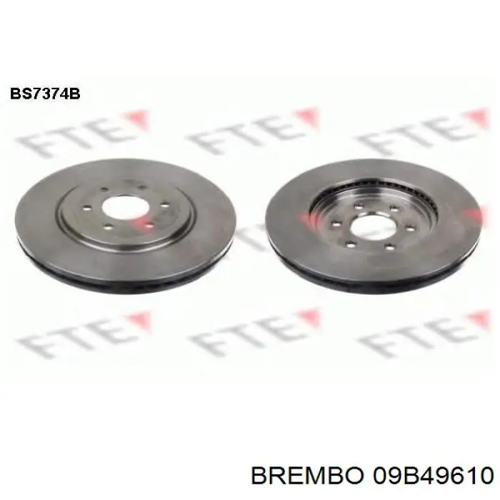 Тормоз дисковый передний Brembo 09B49610 цена, от 61.52 USD