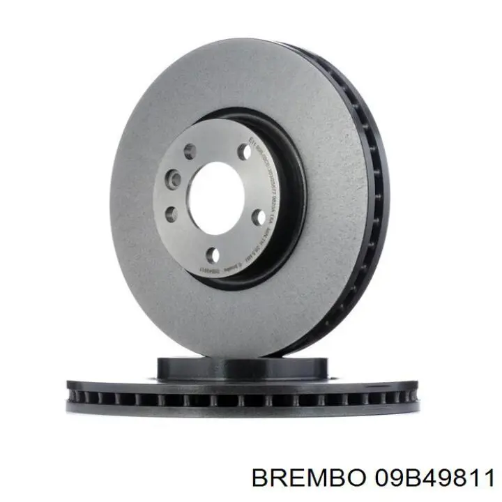 Freno de disco delantero 09B49811 Brembo