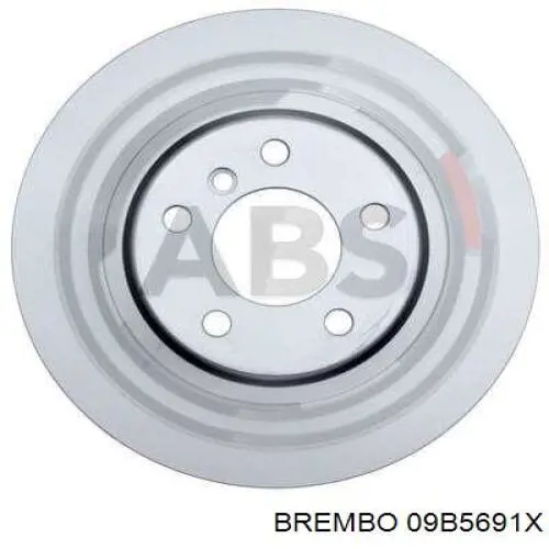 Купить 09B5691X Brembo Диск тормозной задний
