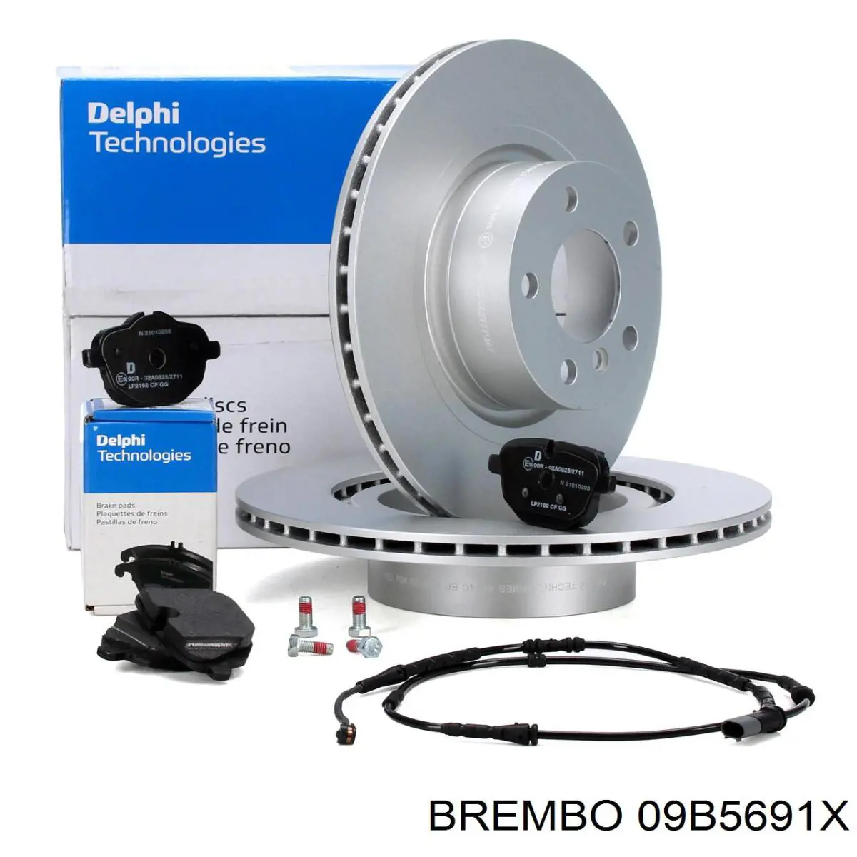 Задний тормозной диск Brembo 09B5691X цена, от 119.13 USD