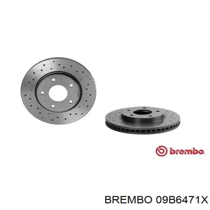 Передние тормозные диски 09B6471X Brembo