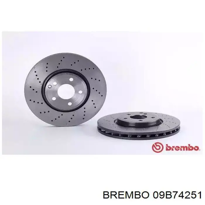 Передние тормозные диски 09B74251 Brembo