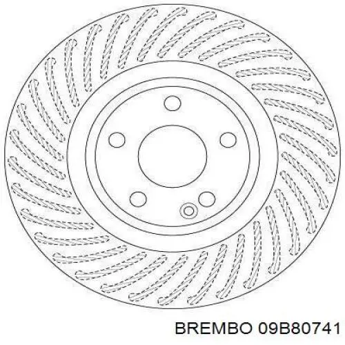 09B80741 Brembo Диск тормозной передний