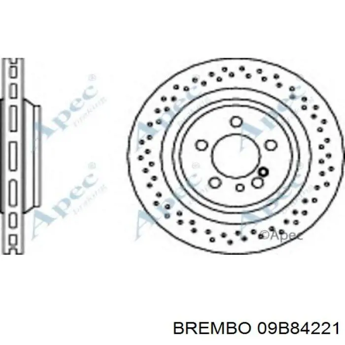 09B84221 Brembo Дисковый тормоз