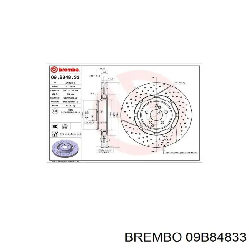 09B84833 Brembo 