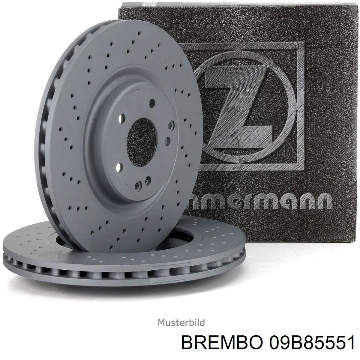 Передние тормозные диски 09B85551 Brembo