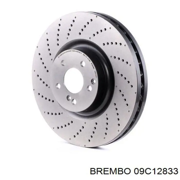Disco de freno trasero 09C12833 Brembo