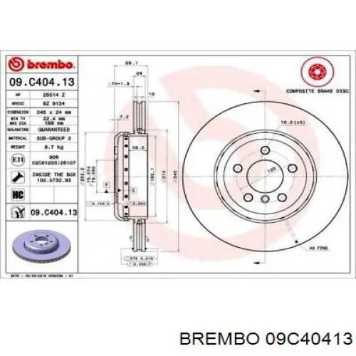 09C40413 Brembo