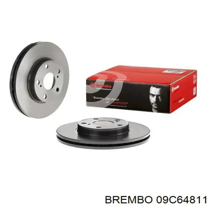 Передние тормозные диски 09C64811 Brembo