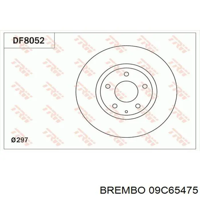 Freno de disco delantero 09C65475 Brembo