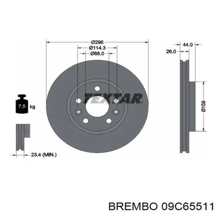 09.C655.11 Brembo disco do freio dianteiro