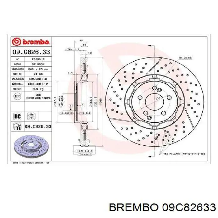 09C82633 Brembo 