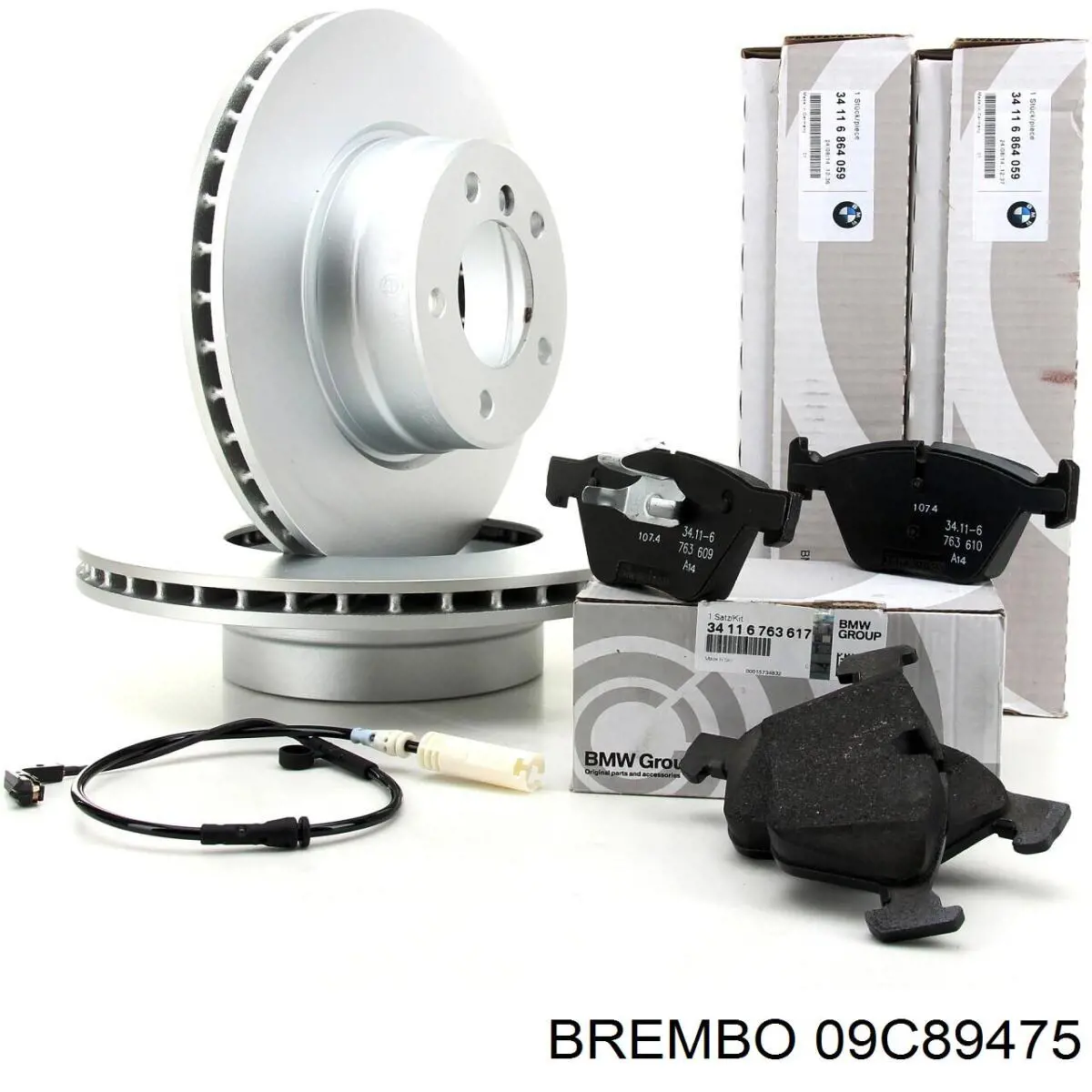 Передние тормозные диски 09C89475 Brembo