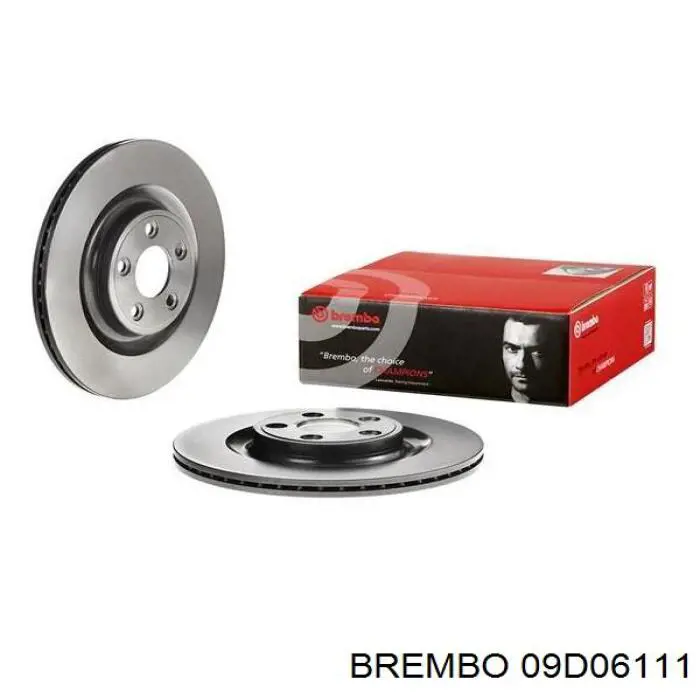 Disco de freno trasero 09D06111 Brembo