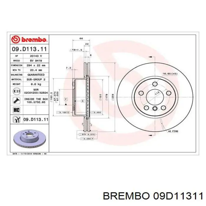 09D11311 Brembo 