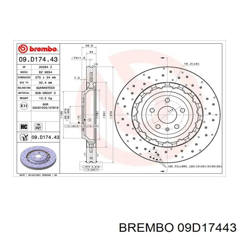  09D17443 Brembo