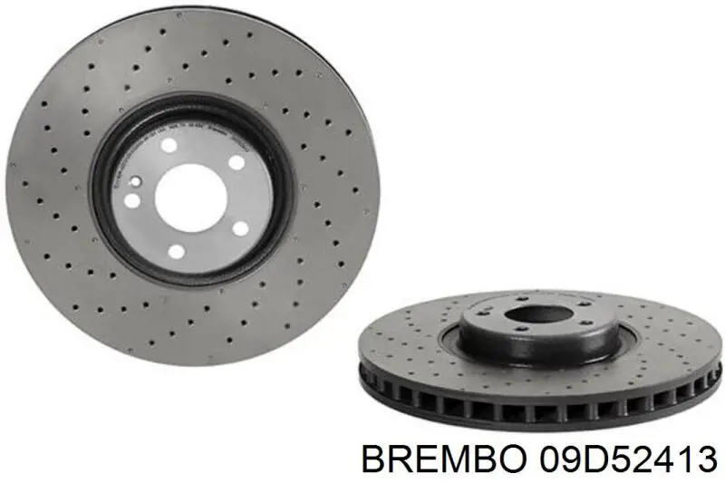 Freno de disco delantero 09D52413 Brembo