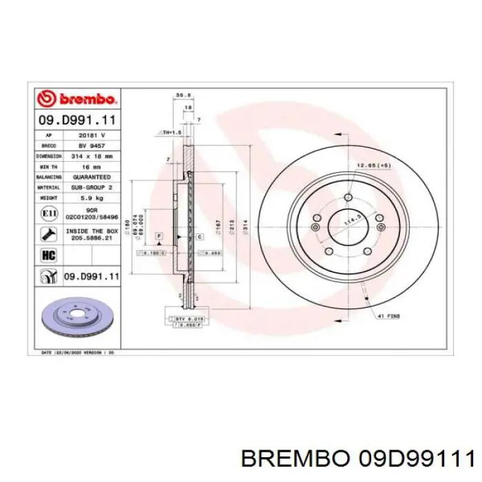  09D99111 Brembo