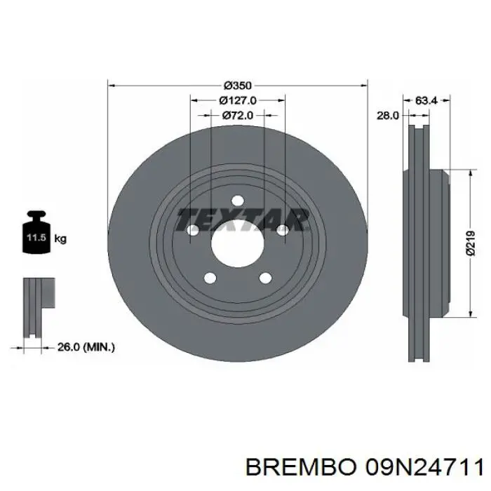 Задний дисковый тормоз Power Stop AR83079XPR