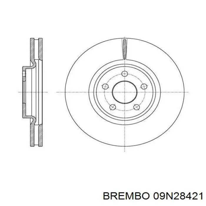 09.N284.21 Brembo disco do freio dianteiro