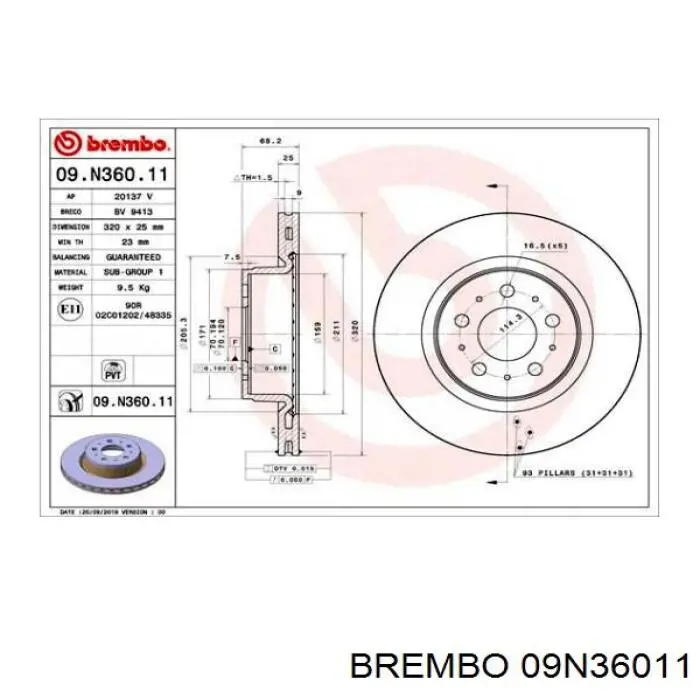 AR84006XPR Power Stop Диск тормозной передний
