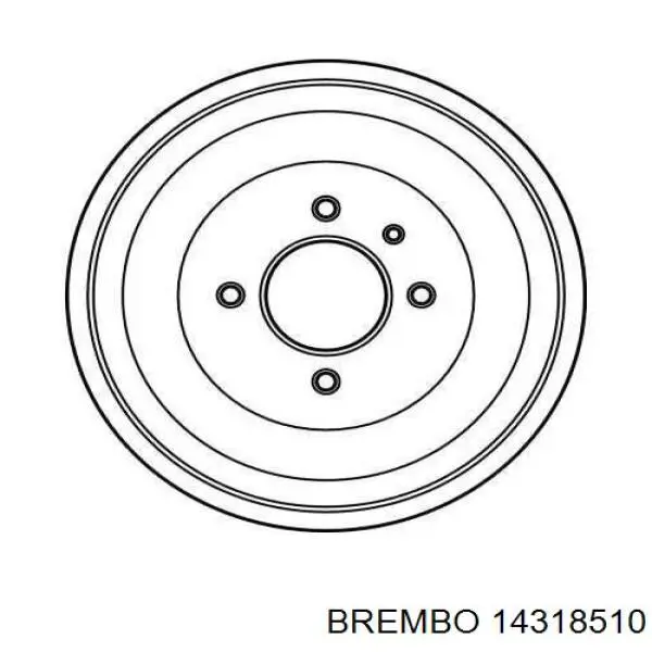 Тормозной барабан 14318510 Brembo