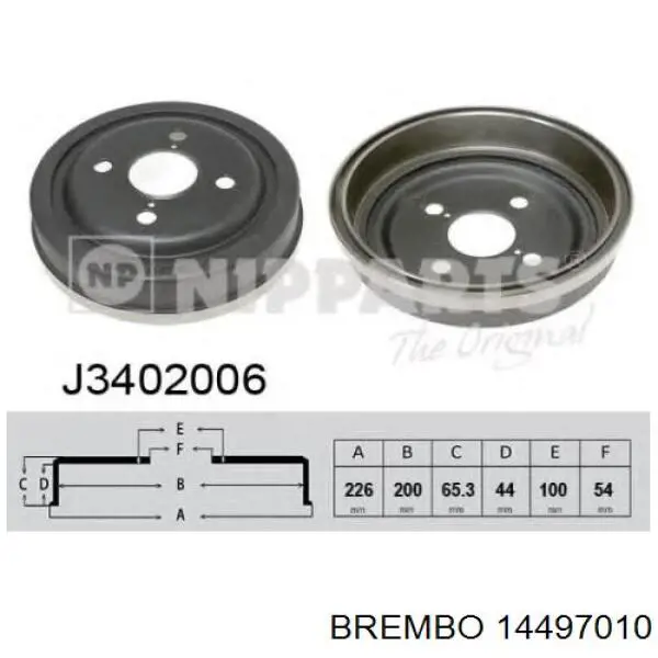 Тормозной барабан 14497010 Brembo