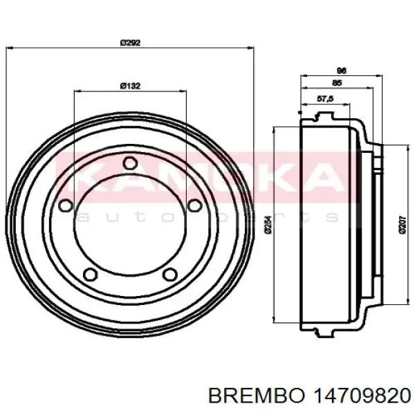 Тормозной барабан 14709820 Brembo