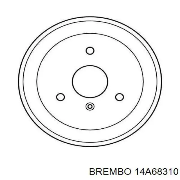 Барабан тормозной задний Brembo 14A68310 цена, от 26.26 USD