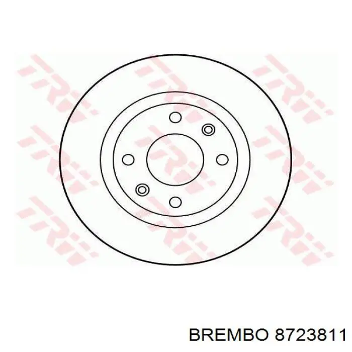 Передние тормозные диски 8723811 Brembo