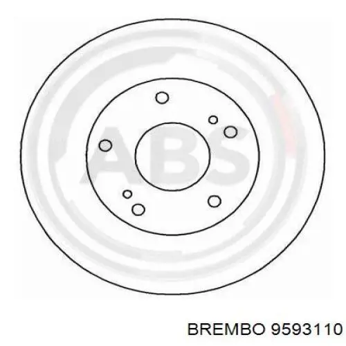 Передние тормозные диски 9593110 Brembo