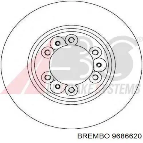 9686620 Brembo Диск тормозной передний