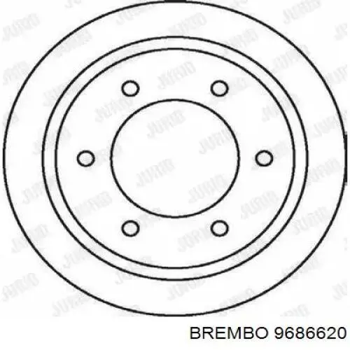 Тормоз дисковый передний Brembo 9686620 цена, от 43.06 USD