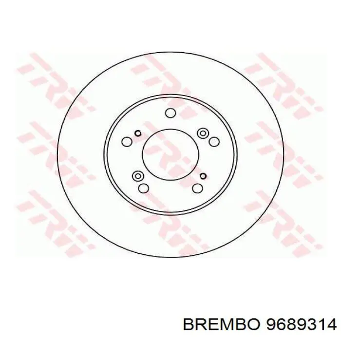 9689314 Brembo Диск тормозной передний