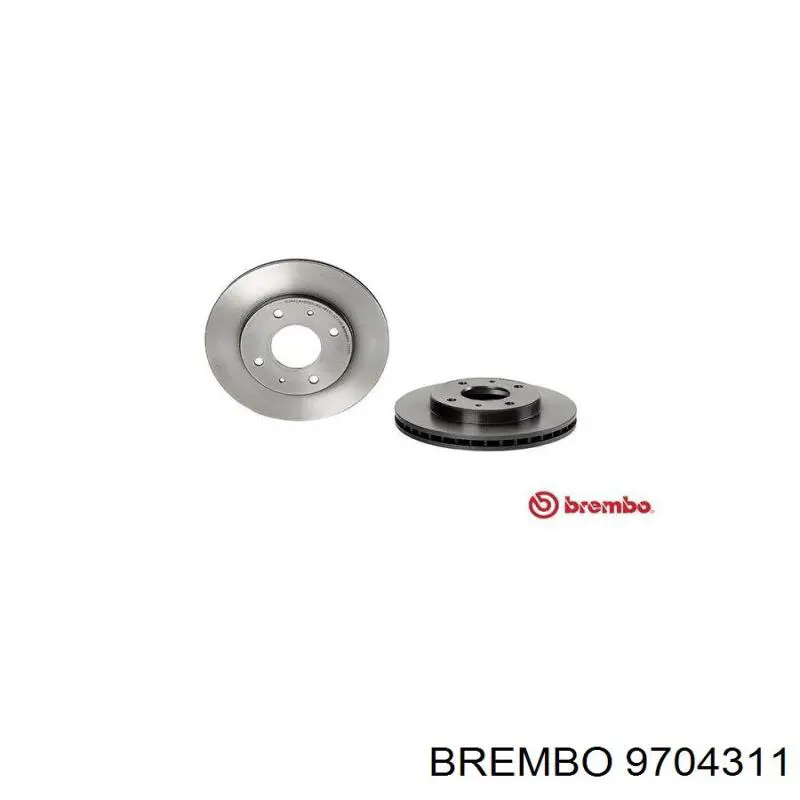 Передние тормозные диски 9704311 Brembo