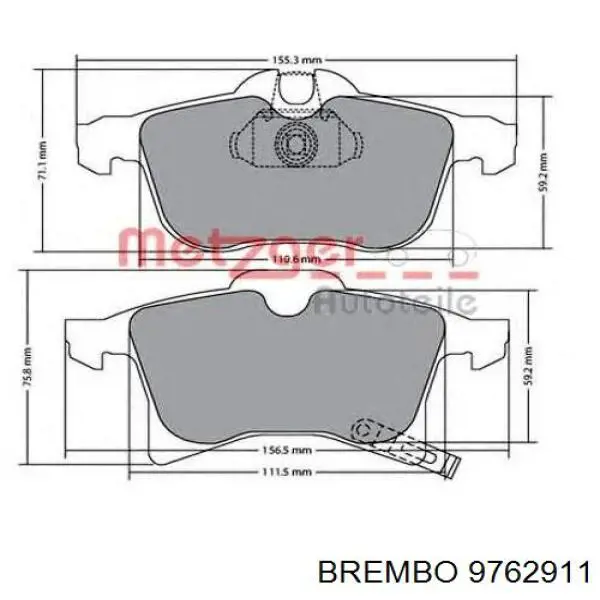 Передний тормозной диск Brembo 9762911