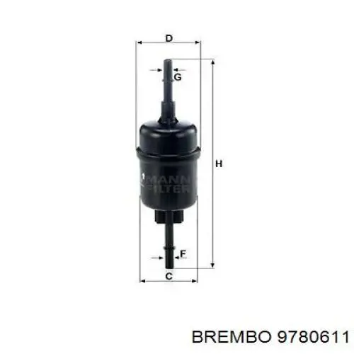 Передние тормозные диски 9780611 Brembo