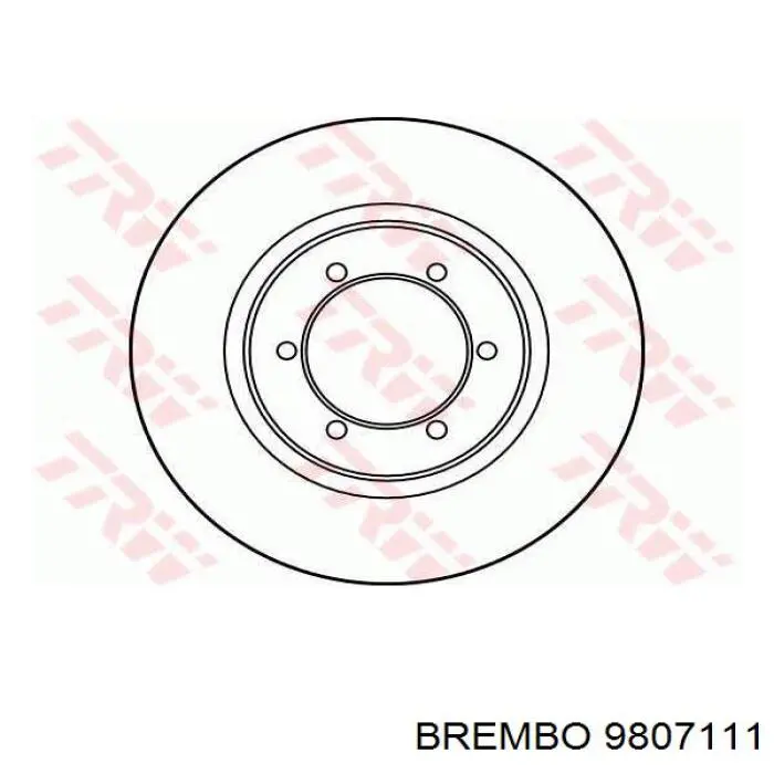 Купить 9807111 Brembo Ротор тормозной