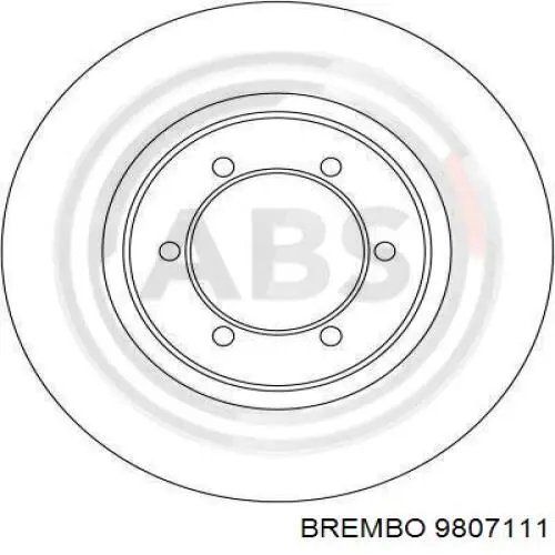 9807111 Brembo Диск тормозной передний