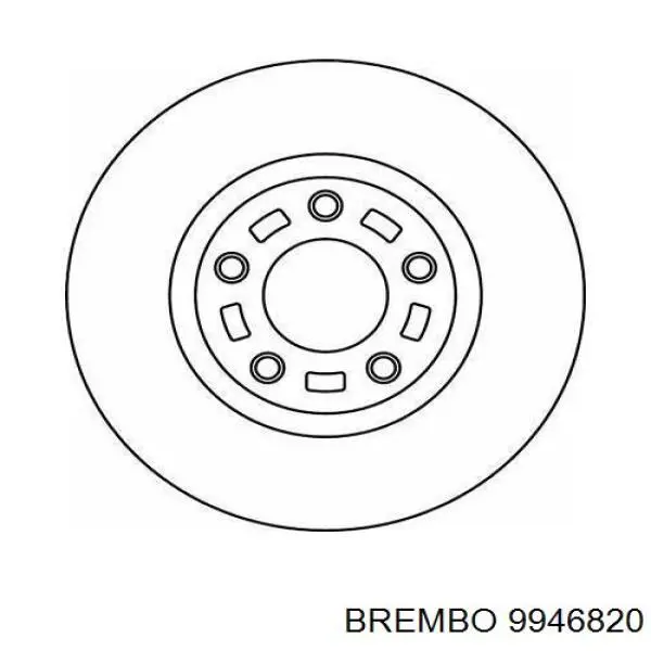 Купить 9946820 Brembo Ротор тормозной