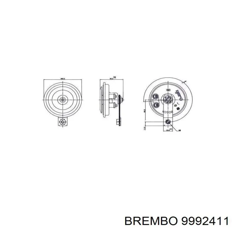 Задний тормозной диск Brembo 9992411 цена, от 98.95 USD