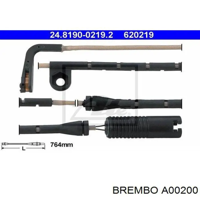 Датчик износа тормозных колодок передний A00200 Brembo