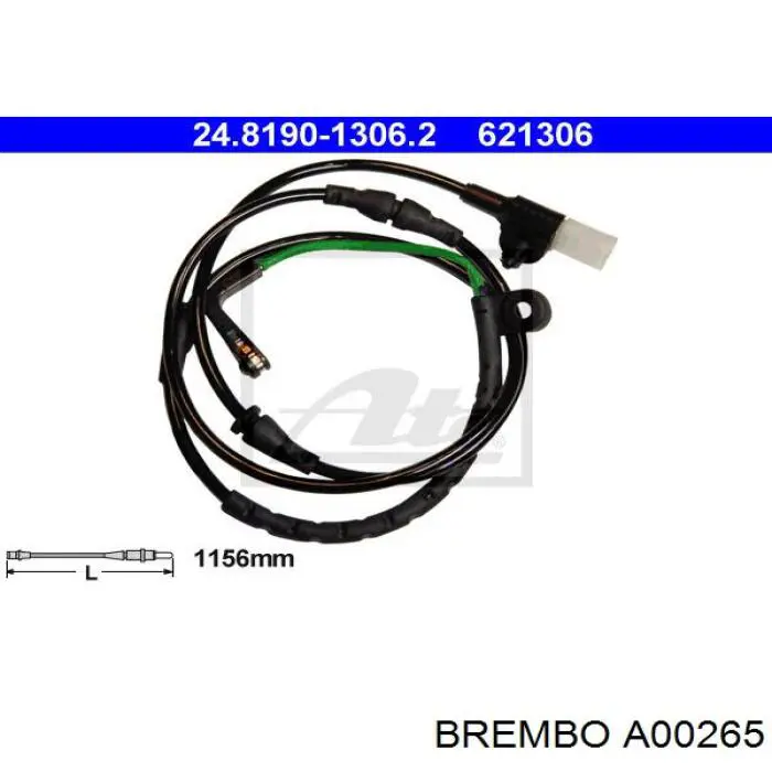 Датчик износа тормозных колодок, задний Brembo A00265 цена, от 9.53 USD